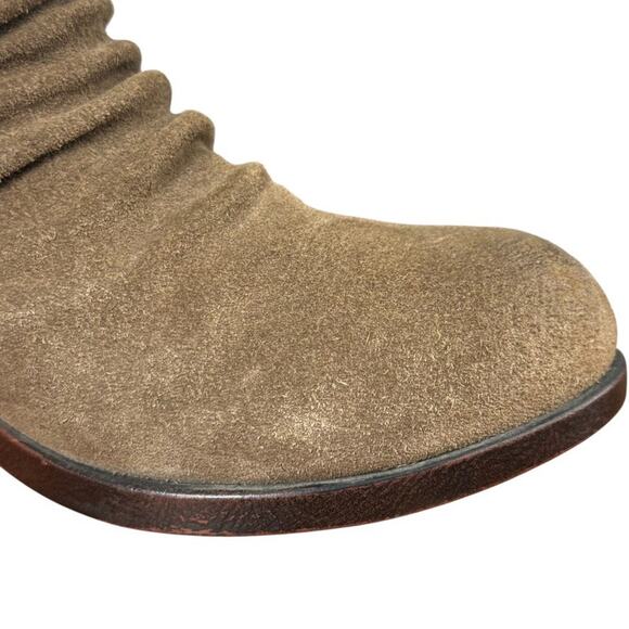 Boc Born Concept Slouchy Leather Suede Block Chunky Heel Ankle Boots Booties 8.5 - Picture 2 of 16